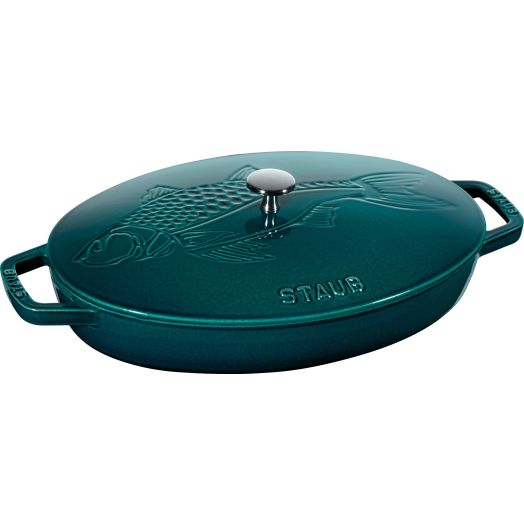 Staub Oval Dish 32cm La Mer 'Fish'