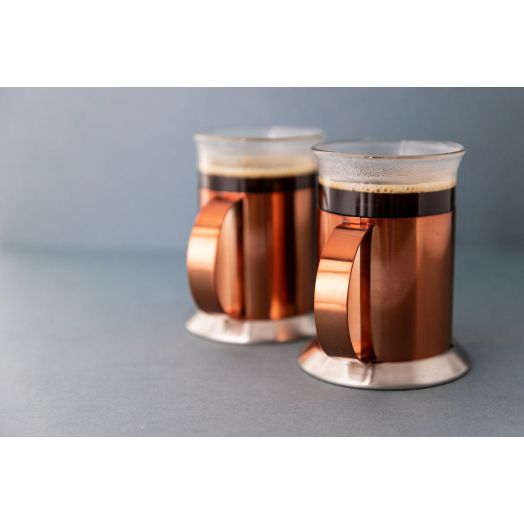 LC Glass Cups 30ml Set/2 Copper - Copper