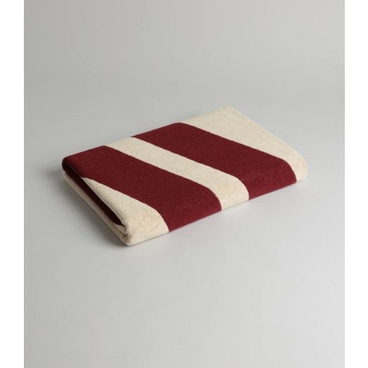 BAINA Erin Pool Towel - Maroon & Butter