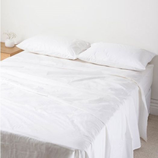 Citta Essentials Washed Egyptian Cotton Flat Sheet