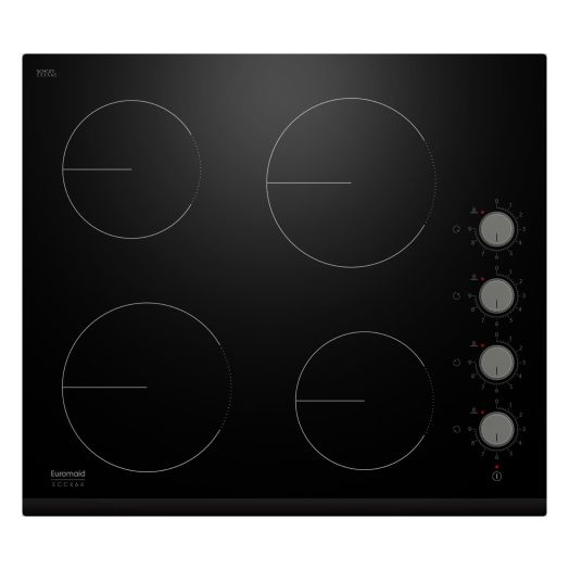 Euromaid 60cm Ceramic Cooktop with Knob Controls