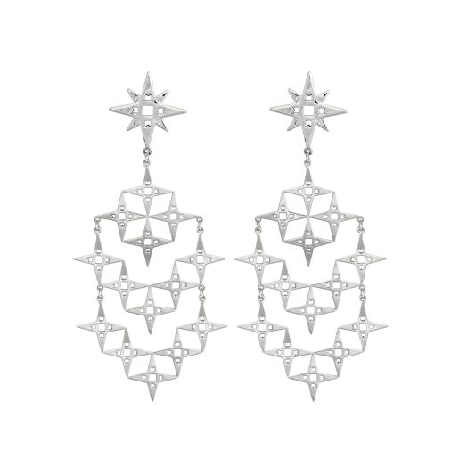 Lindi Kingi Design Stardust Earrings - Platinum