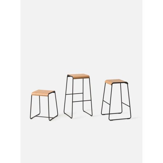 David Moreland Design S2 Stool - Black/Oak