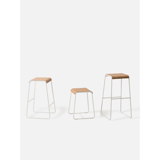 David Moreland Design S2 Stool - White/Oak